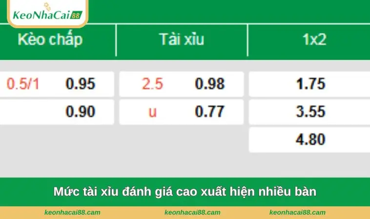 muc tai xiu danh gia cao xuat hien nhieu ban Mức tài xỉu đánh giá cao xuất hiện nhiều bàn
