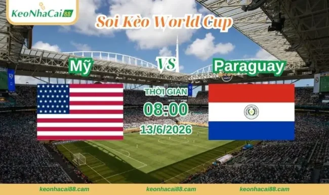 Soi kèo World Cup Mỹ vs Paraguay
