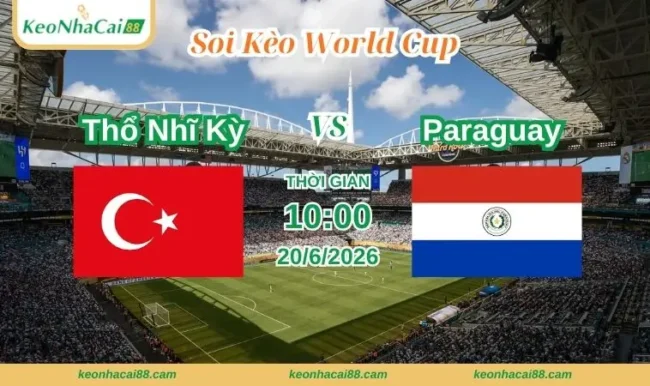 Soi kèo World Cup Thổ Nhĩ Kỳ vs Paraguay